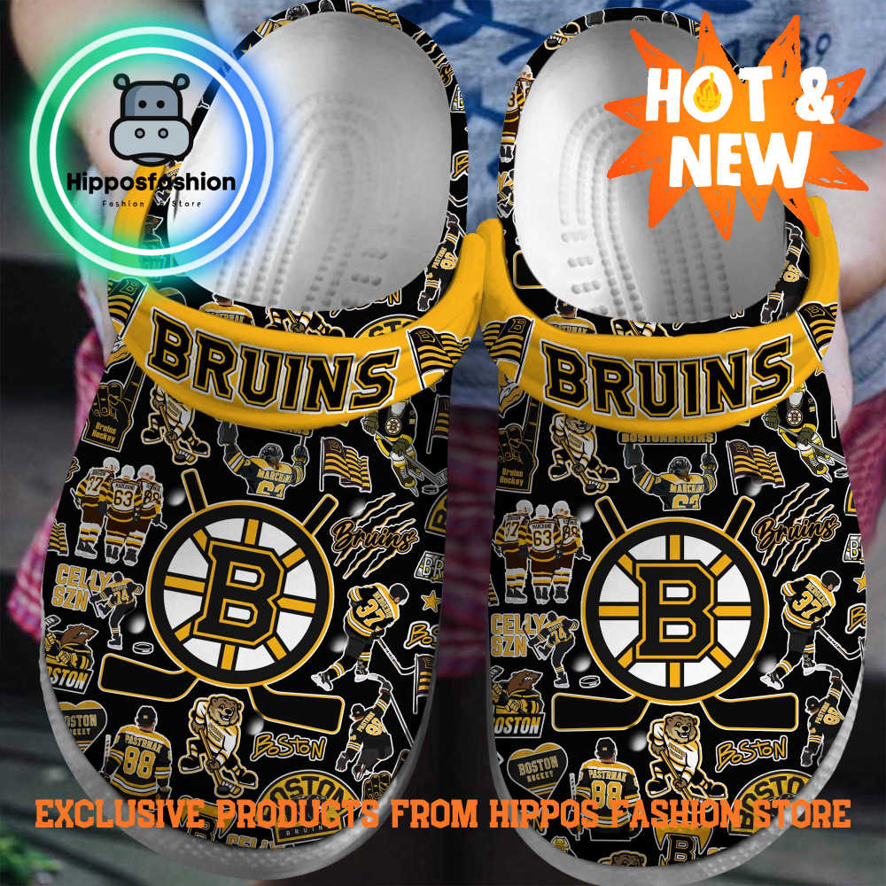 Boston Bruins NHL Ice Hockey Team Crocs Shoes YFmhH.jpg