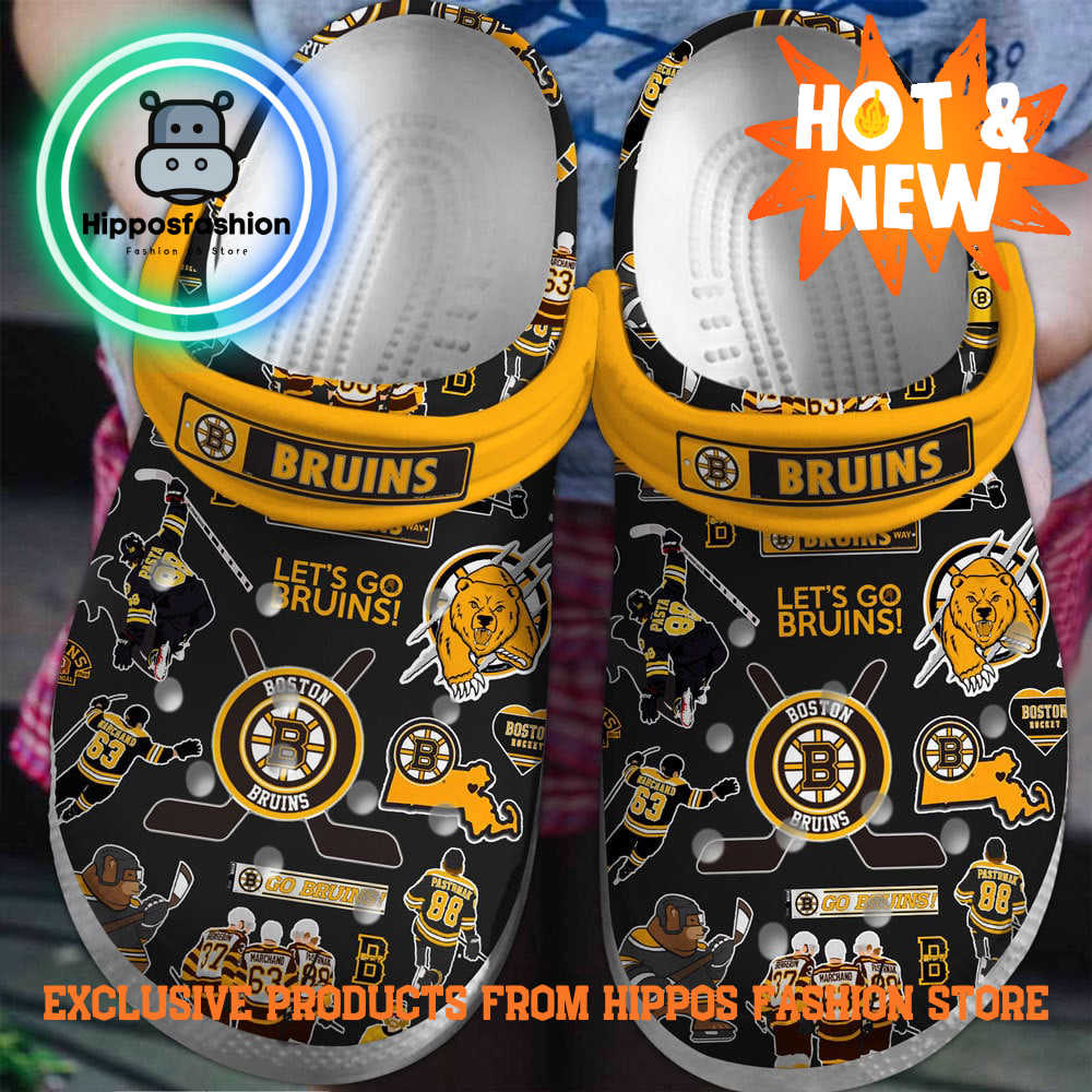 Boston Bruins NHL Lets Go Bruins Crocs Shoes