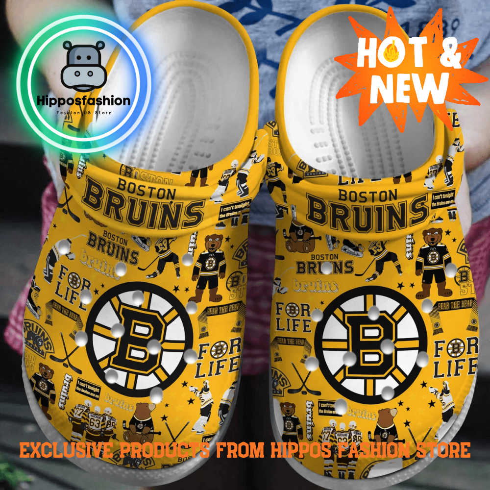 Boston Bruins NHL Media Sport Crocs Shoes yQiAg.jpg