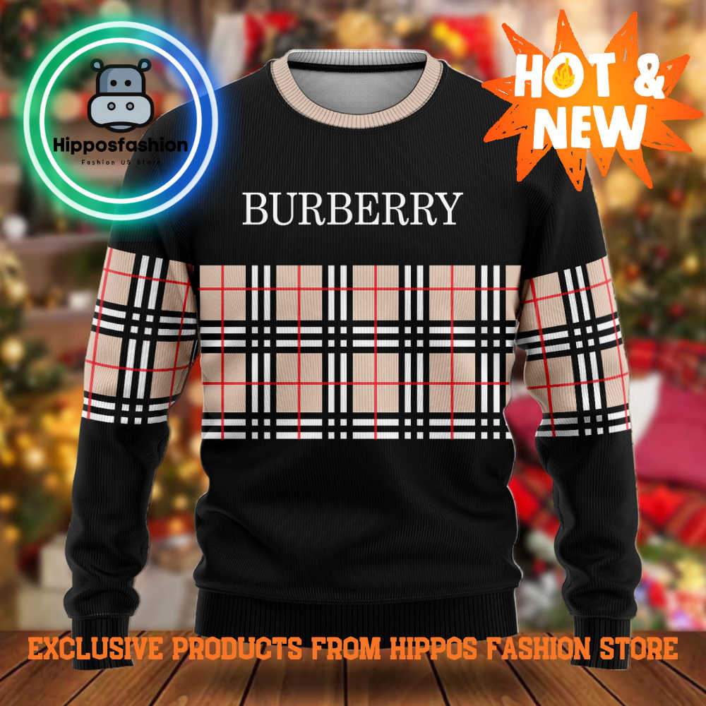 Burberry Black Logo Brand Luxury Ugly Christmas Sweater utejB.jpg