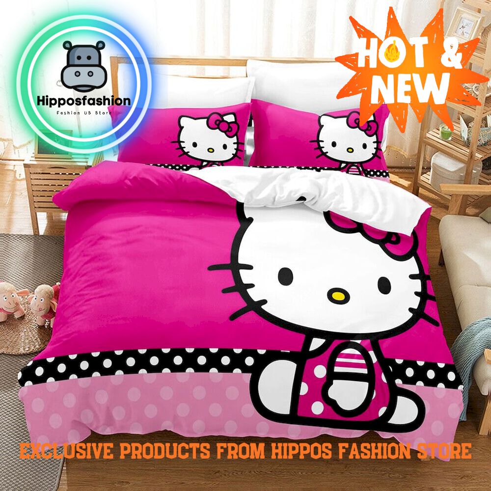 Cartoon Hello Kitty Bedding Set