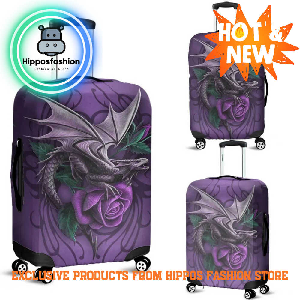 Celtic Dragon Purple Luggage Cover RvUzL.jpg