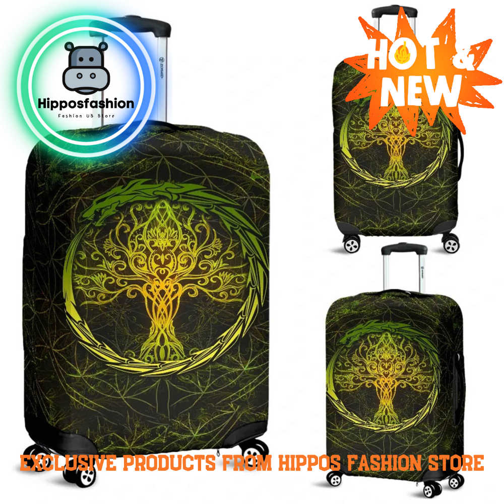 Celtic Tree Of Life And Dragon Circle Luggage Cover xxiG.jpg