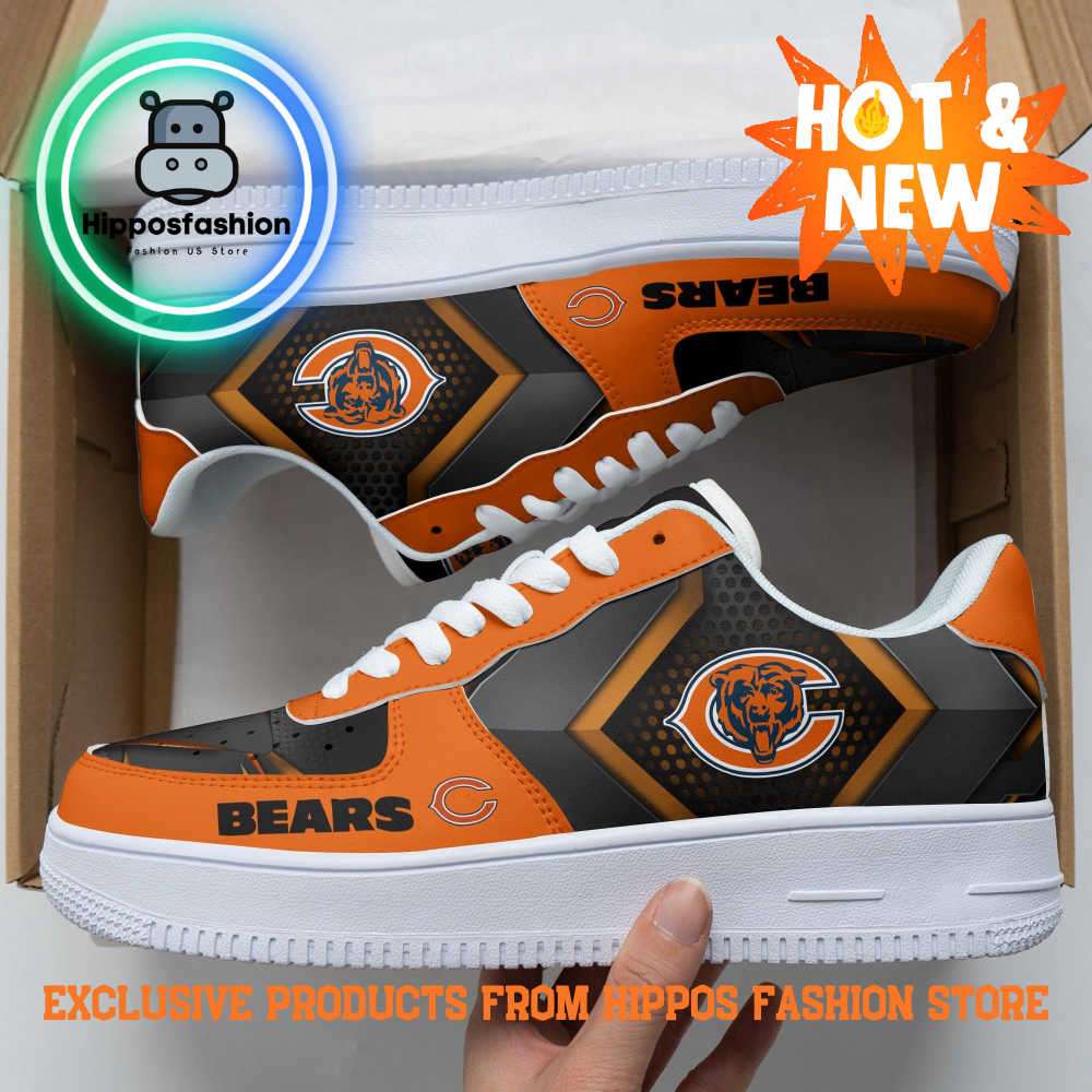 Chicago Bears NFL Orange Air Force 1 Sneakers