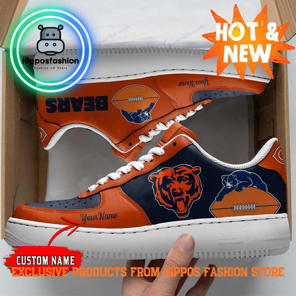 Chicago Bears Personalized Air Force 1 Sneakers