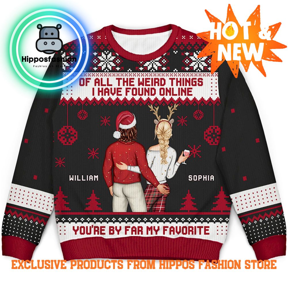 Christmas Couple Backside You Are My Favorite Ugly Sweater