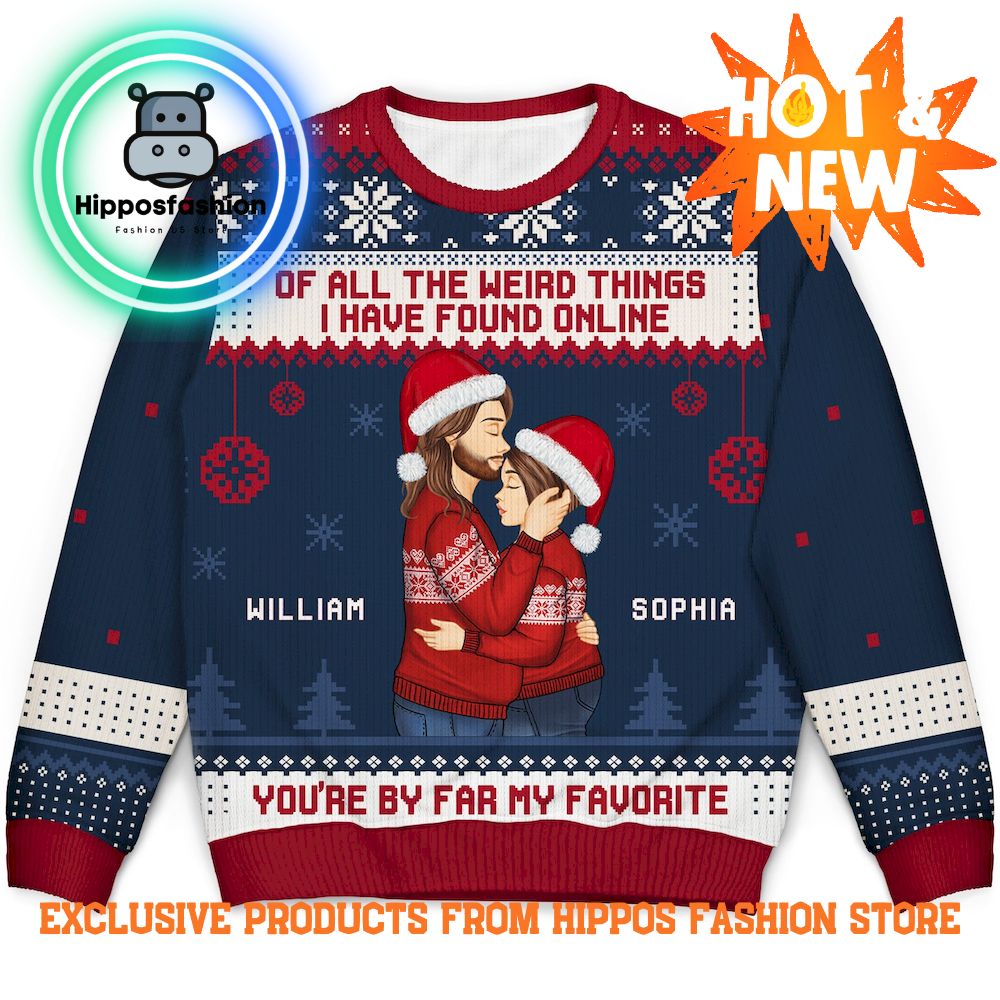 Christmas Couple You Are My Favorite By Far Ugly Sweater