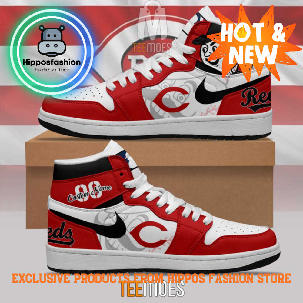 Cincinnati Reds MLB Customized Air Jordan Sneakers Shoes QWYL.jpg