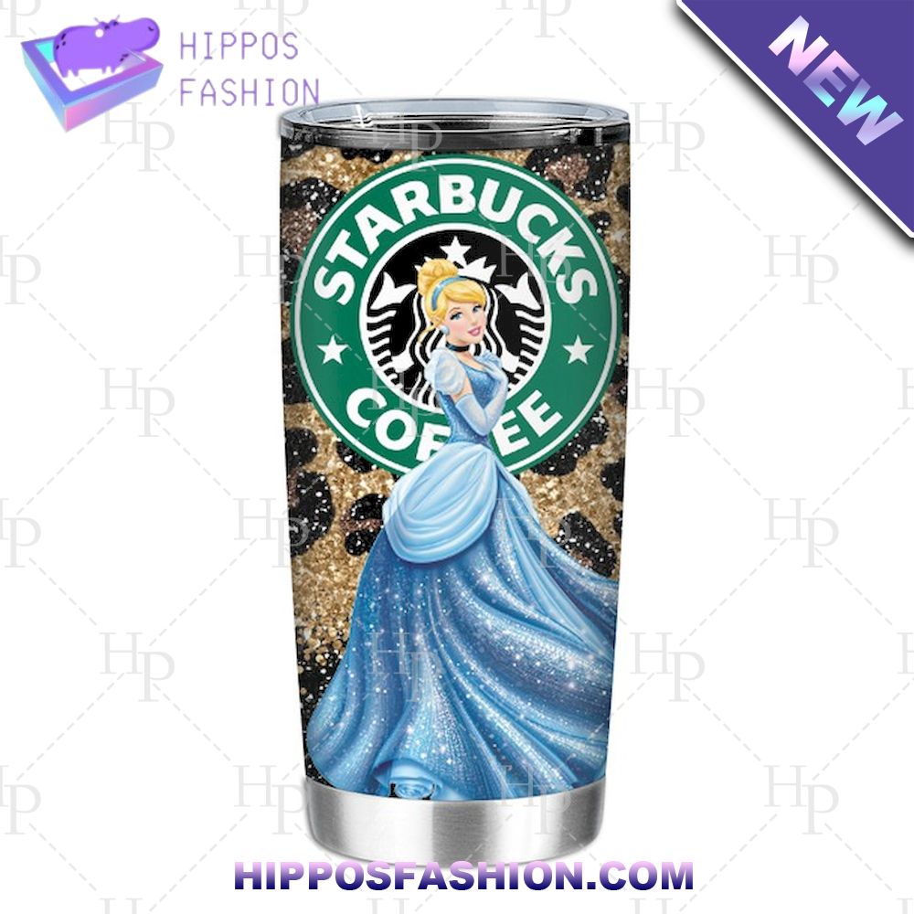 Cinderella Princess Starbucks Leopard Disney Tumbler