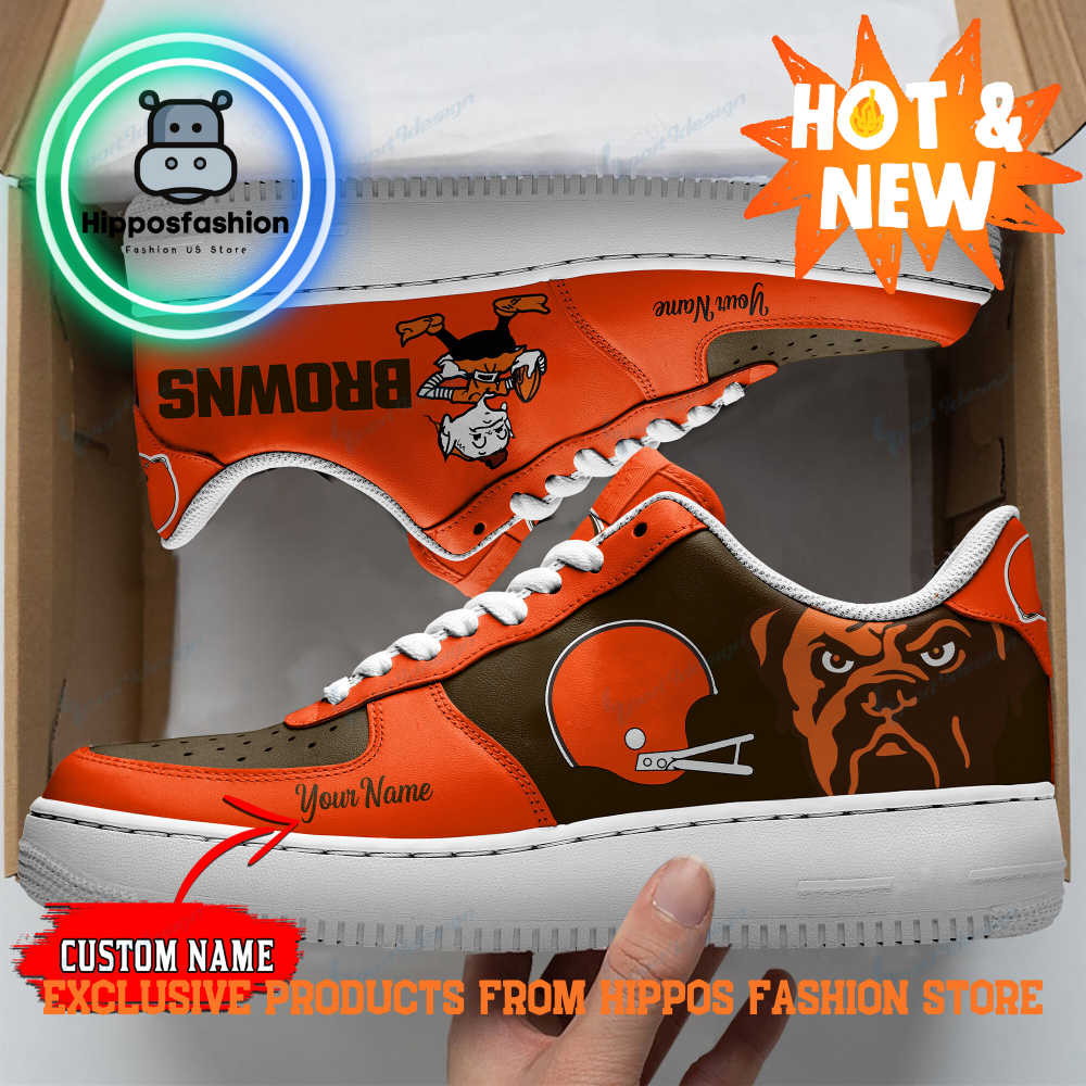 Cleveland Browns Personalized Air Force Sneakers nDLZr.jpg
