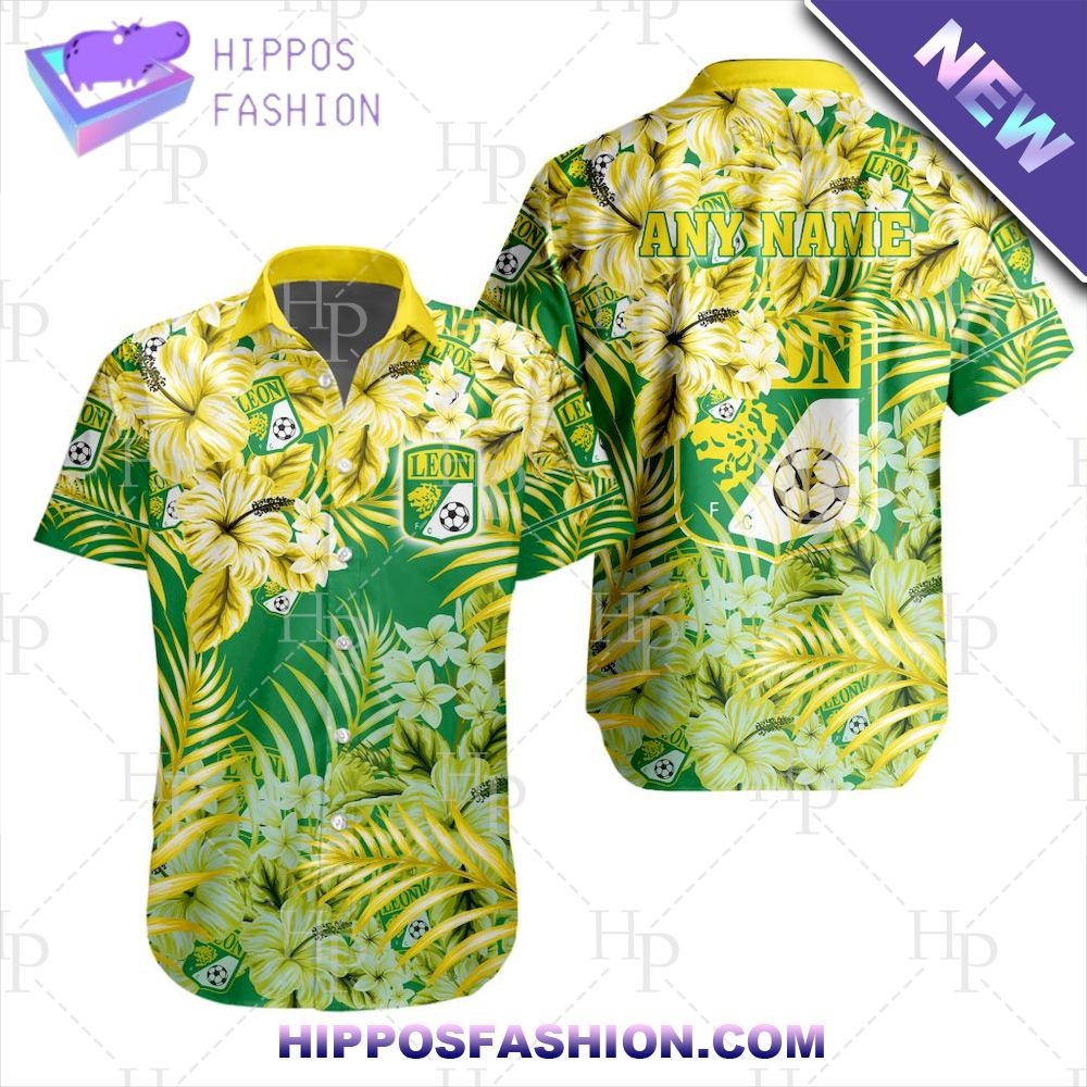 Club Leon Personalized Liga MX Aloha Hawaiian Shirt