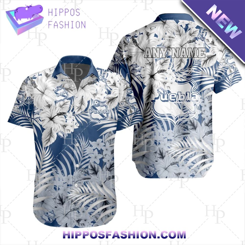 Club Puebla Personalized Liga MX Aloha Hawaiian Shirt