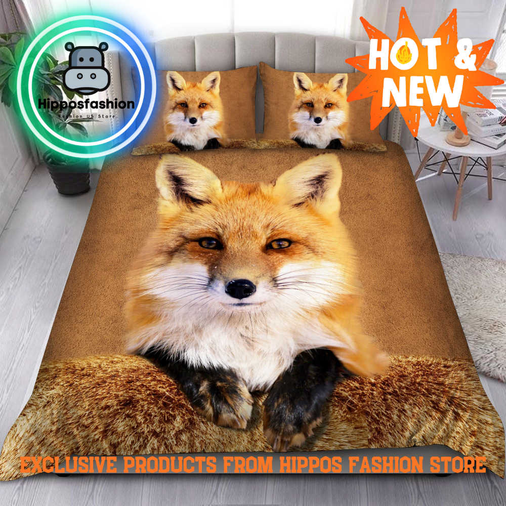Cool Fox All Over Printed Bedding Set