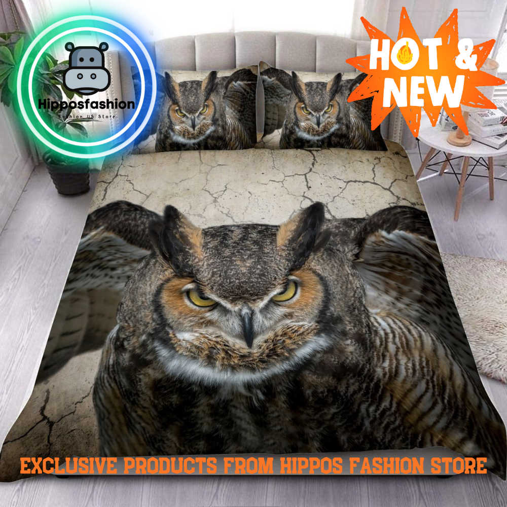 Cool Owl All Over Printed Bedding Set