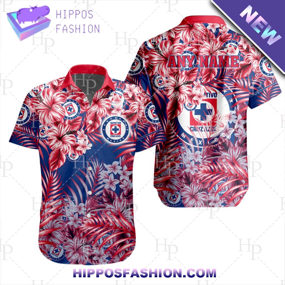 Cruz Azul Personalized Liga MX Aloha Hawaiian Shirt