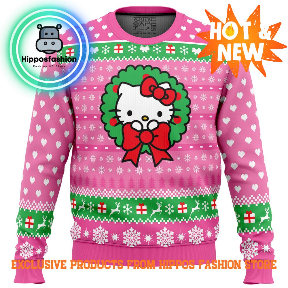 Cute Christmas Hello Kitty Ugly Christmas Sweater