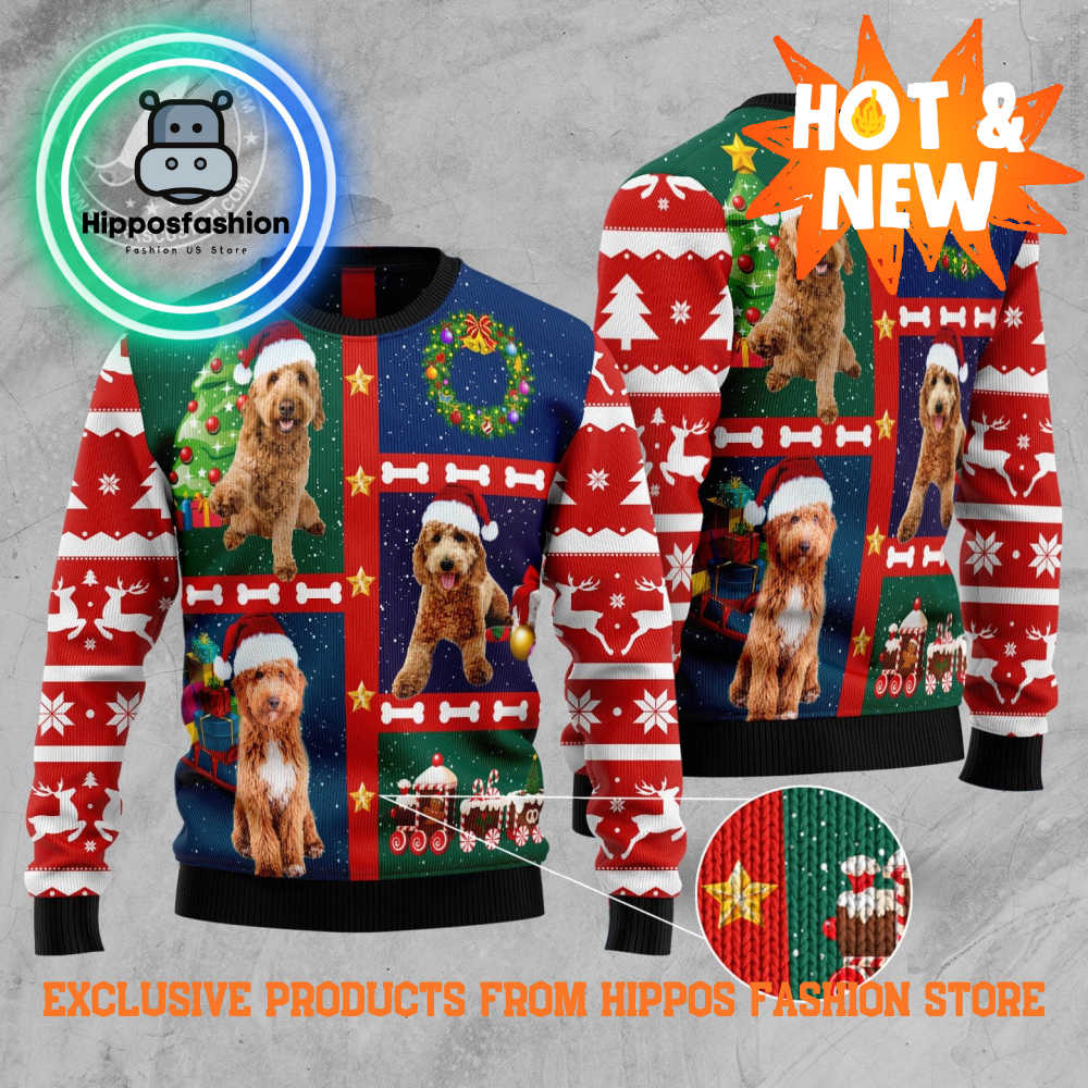 Cute Goldendoodle Ugly Christmas Sweater