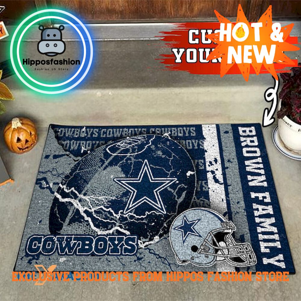Dallas Cowboys Ball Fork Of Lightning Personalized Rug Carpet