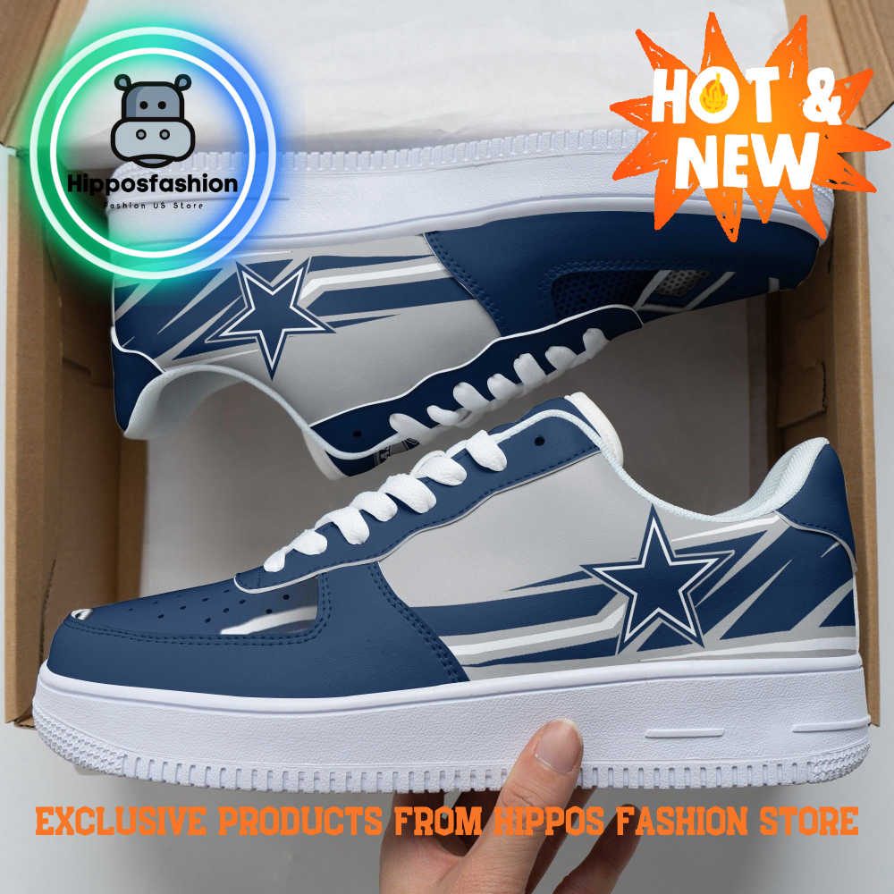 Dallas Cowboys Blue Gray Classic Air Force 1 Sneakers