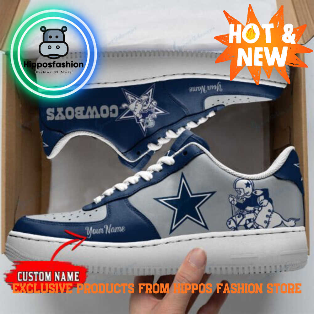 Dallas Cowboys Logo Personalized Air Force 1 Sneakers