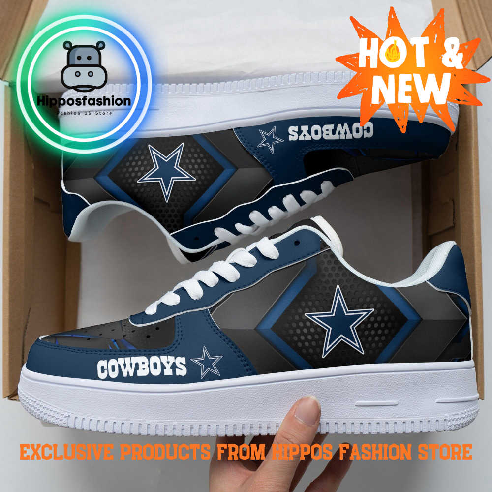 Dallas Cowboys NFL Black Air Force Sneakers BNUUv.jpg