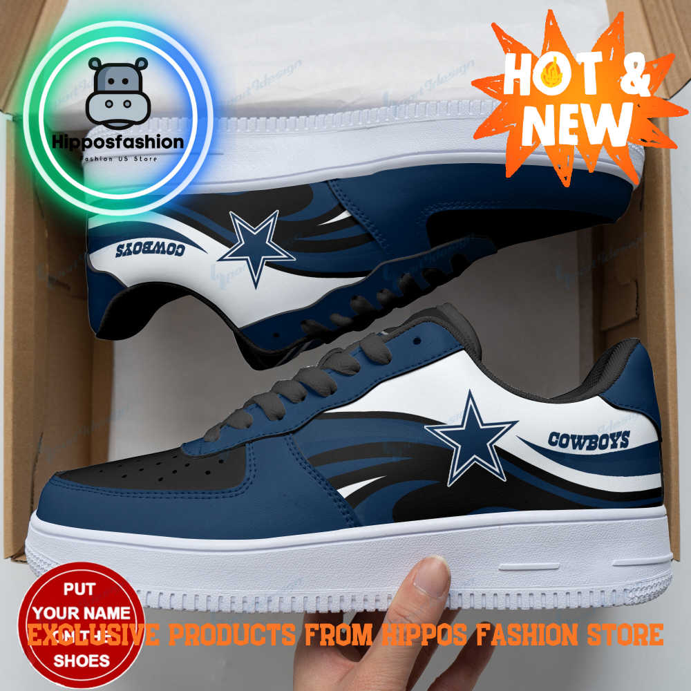 Dallas Cowboys Personalized Logo Air Force 1 Sneakers