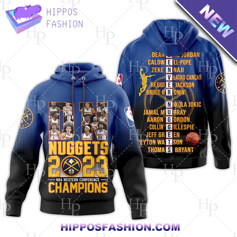 Denver Nuggets NBA Western Conference Champions Gradient D Hoodie