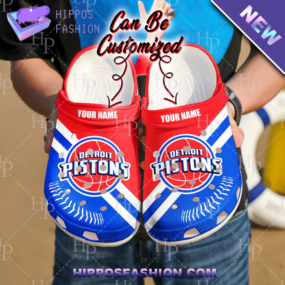 Detroit Pistons Basketball Personalized Crocs Clogs shoes