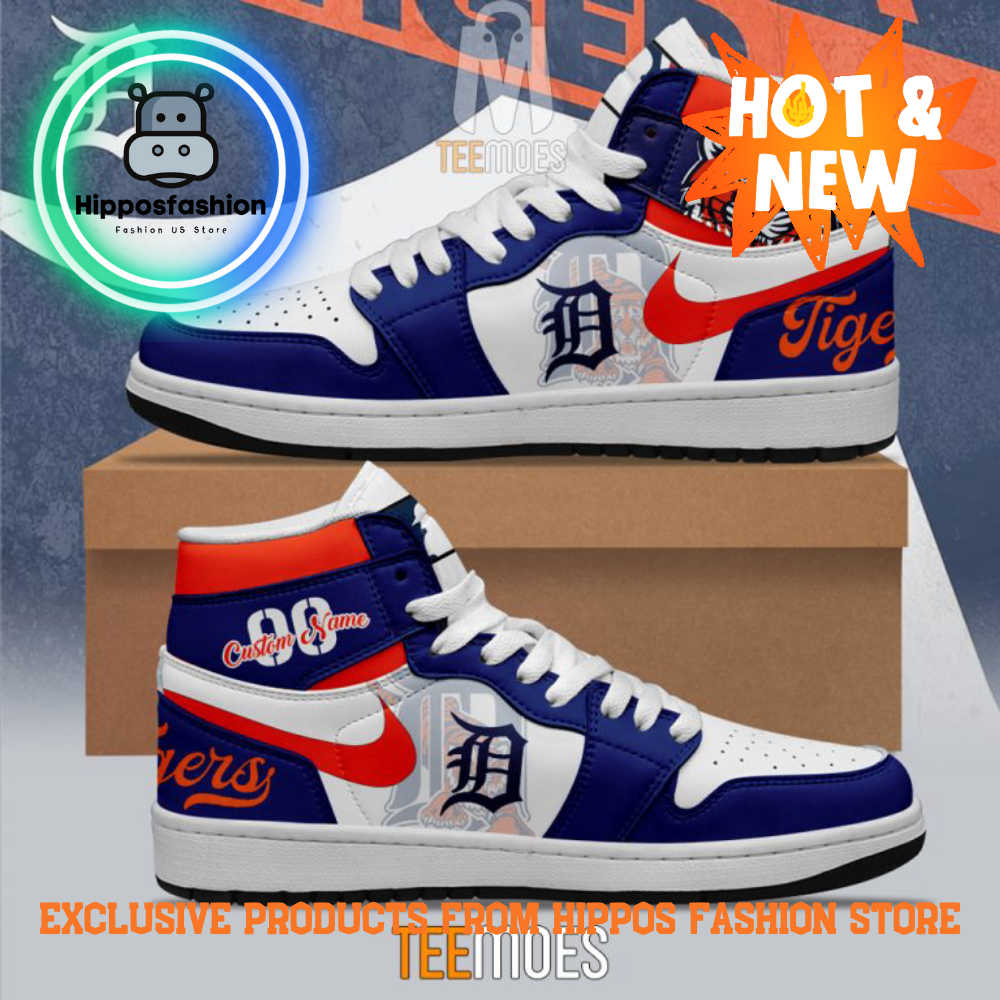 Detroit Tigers MLB Customized Air Jordan Sneakers Shoes KAbW.jpg