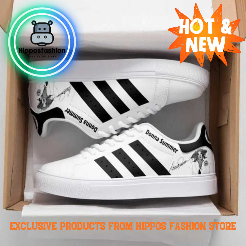 Donna Summer Black White Stan Smith Shoes