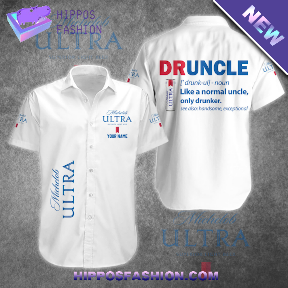Druncle Michelob Ultra Custom Name Hawaiian Shirt
