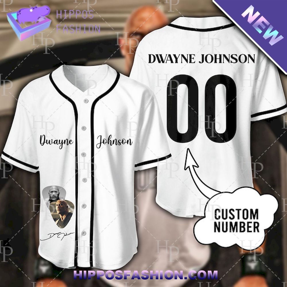 Dwayne The Rock Johnson Custom Name Baseball Jersey