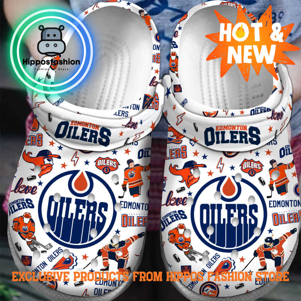 Edmonton Oilers NHL Sport Premium Crocs Shoes