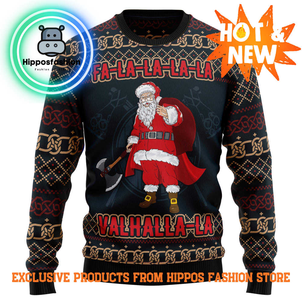 Falalala Valhallala Viking Ugly Christmas Sweater