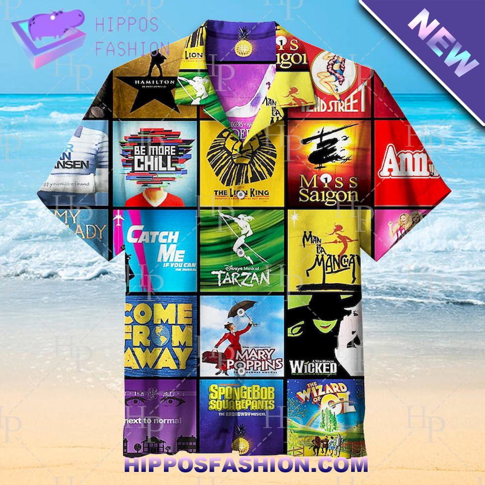 Favorite Musicals Broadway Shows Hawaiian Shirt