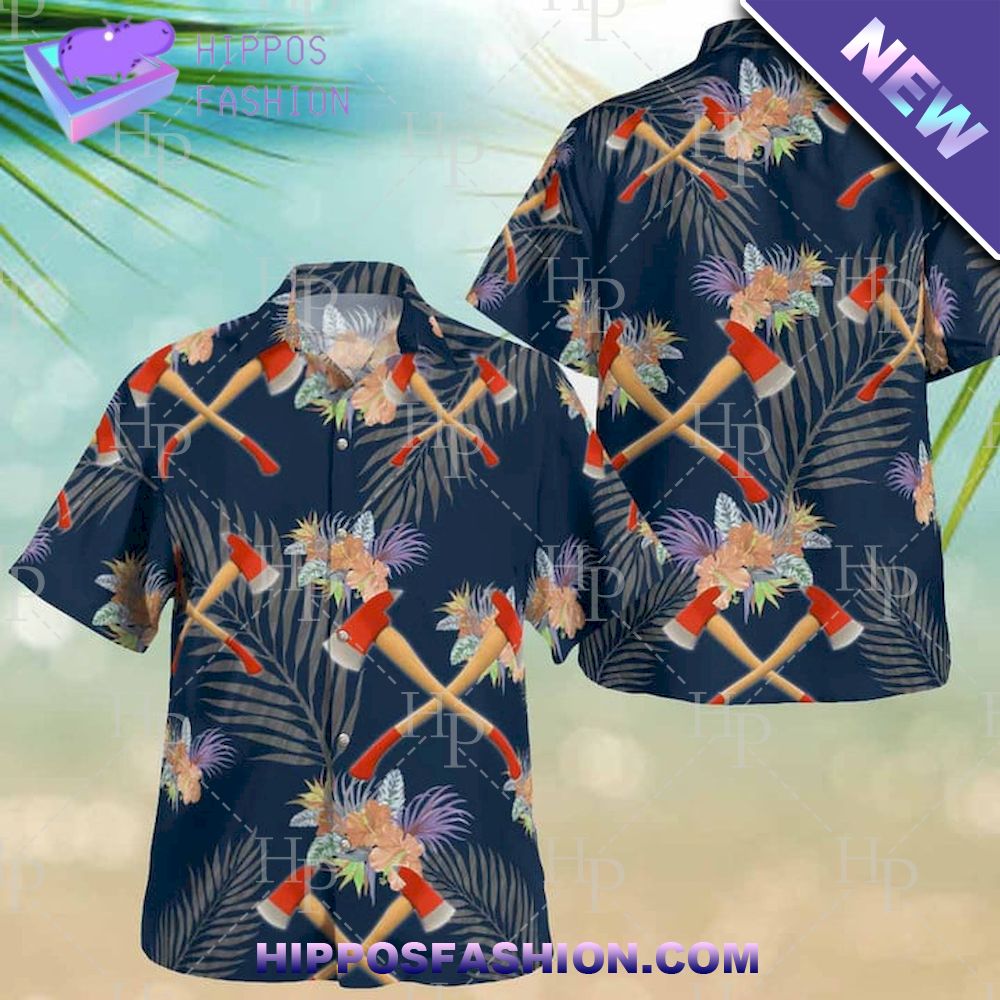 Firefighter Style Summer Vibes Hawaiian Shirt