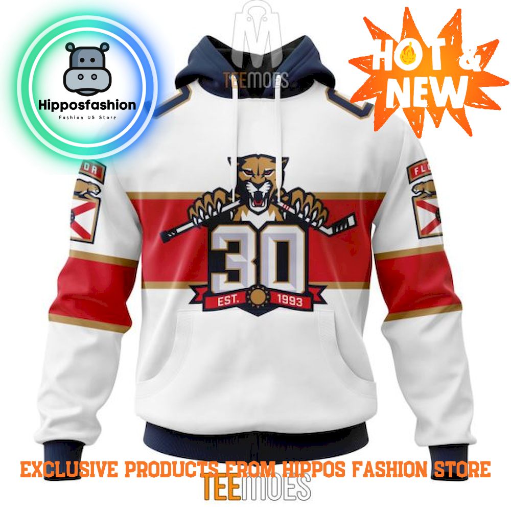 Florida Panthers Away With Th Anniversary Logo Customized Hoodie