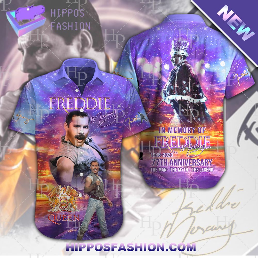 Freddie Mercury th Anniversary Hawaiian Shirt