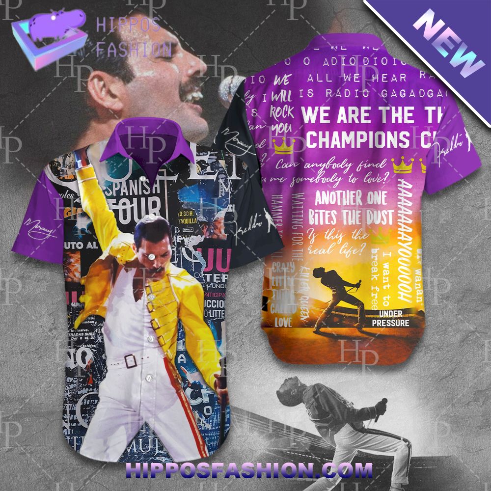 Freddie Mercury We Are The Champions Hawaiian Shirt