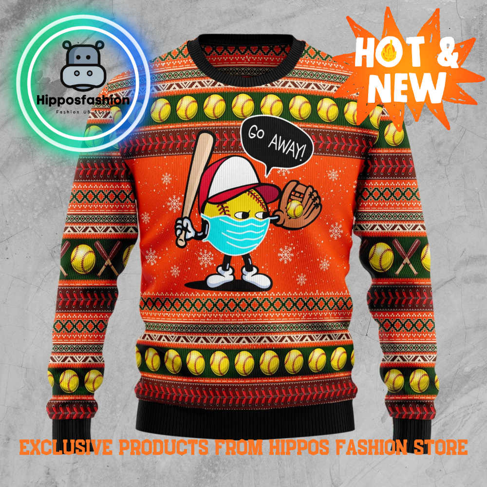 Go Away Softball Ugly Christmas Sweater JrdXG.jpg
