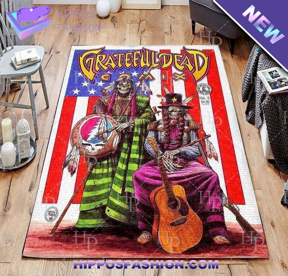 Grateful Dead US Flag Rug Carpet