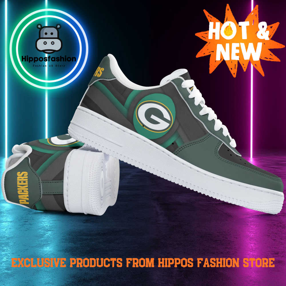 Green Bay Packers Black Green Air Force 1 Sneakers
