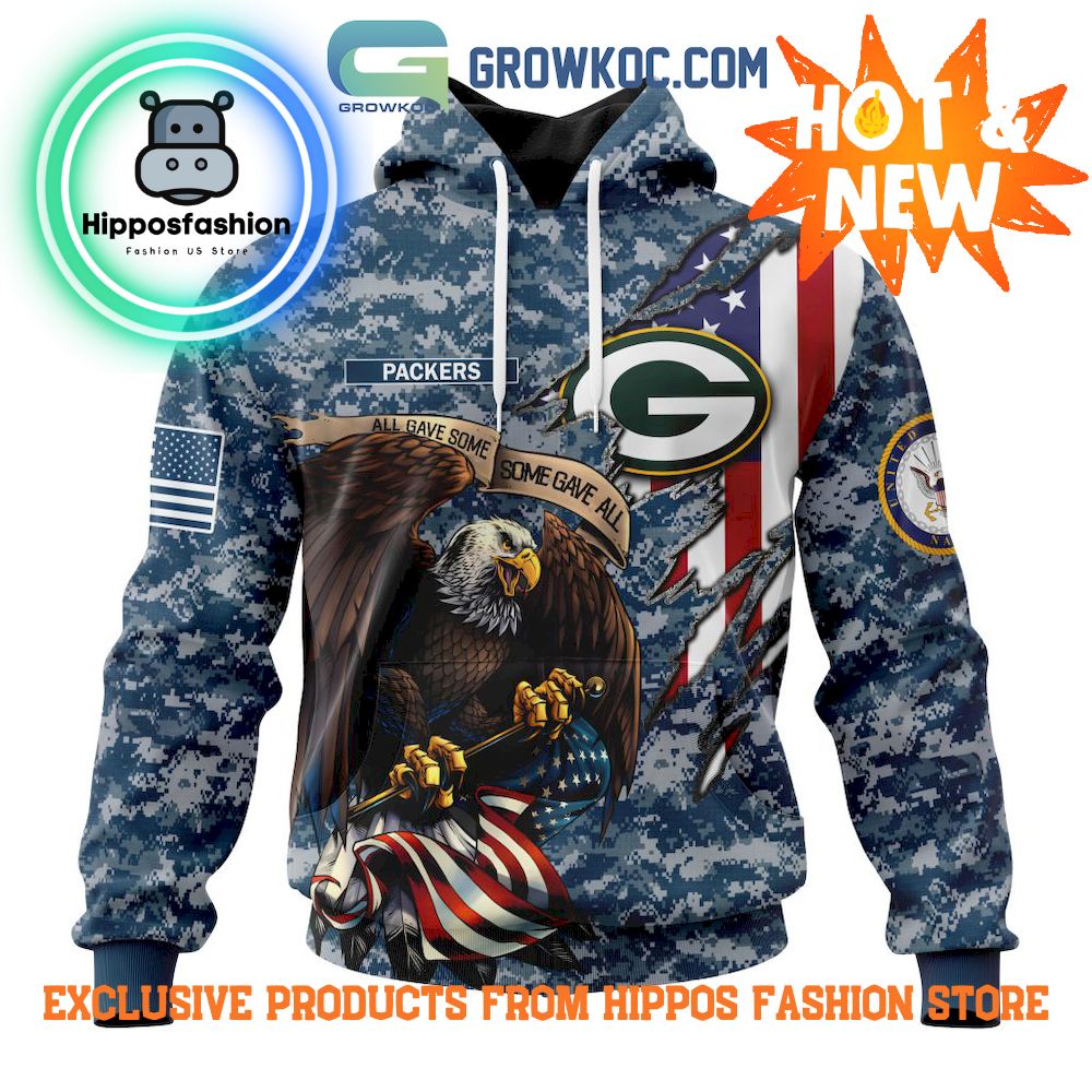 Green Bay Packers NFL Honor Us Navy Veterans Personalized Hoodie