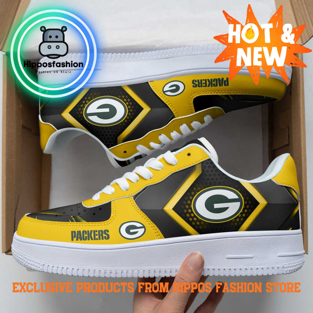 Green Bay Packers Yellow Air Force Sneakers KdmZP.jpg