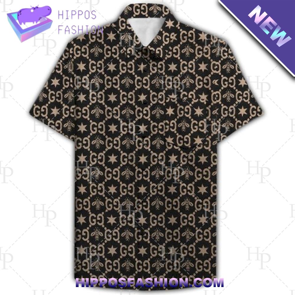 Gucci Bee x Super Stars Hawaiian Shirt And Shorts