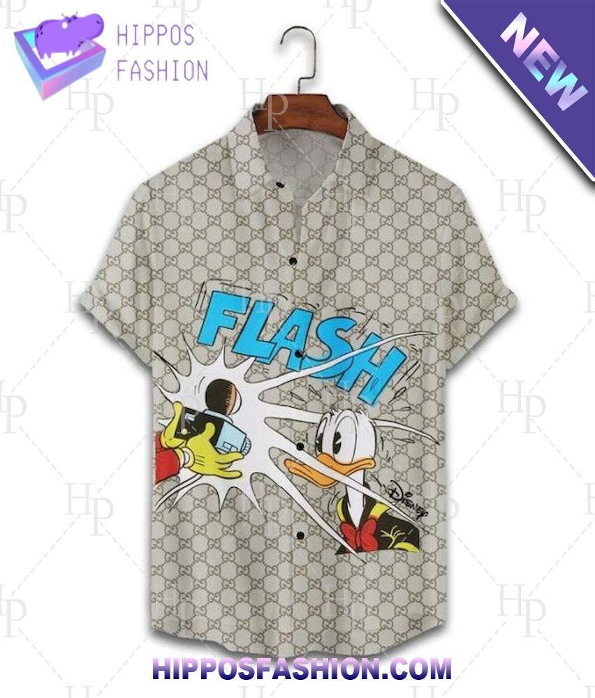 Gucci Donal Flash Hawaiian Shirt And Beach Shorts