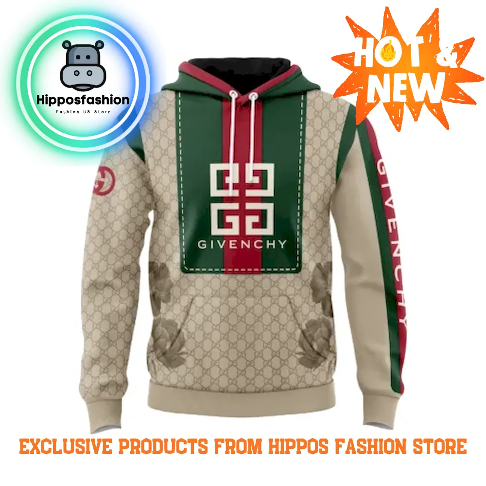 Gucci Givenchy Snake Red Green Beige Unisex Hoodie