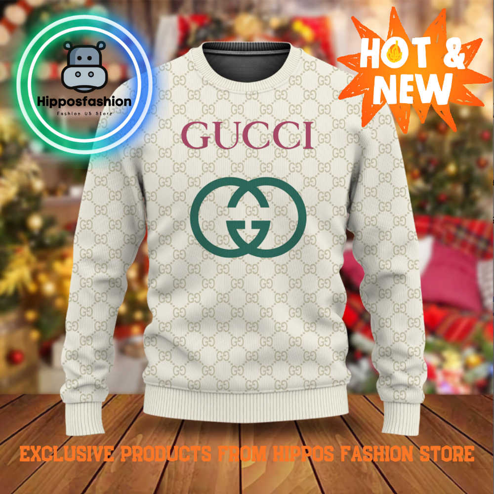 Gucci Logo Red Green Luxury Brand Ugly Christmas Sweater luI.jpg