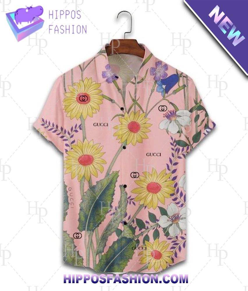 Gucci Sunflower Hawaiian Shirt And Shorts