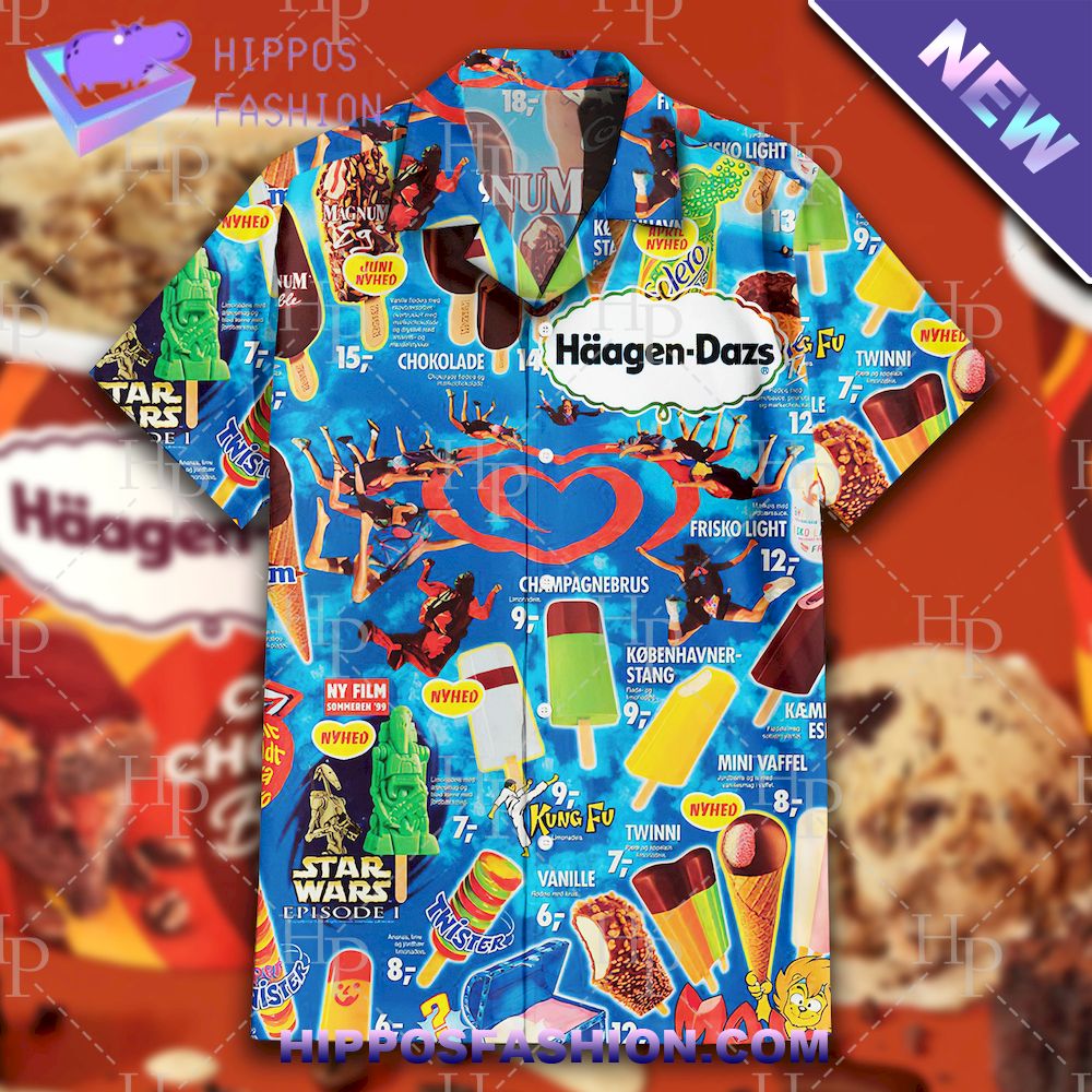 Häagen Dazs In Summer Ice Cream Hawaiian Shirt